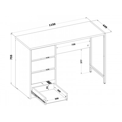 Письменный стол СПМ-405 основное изображение